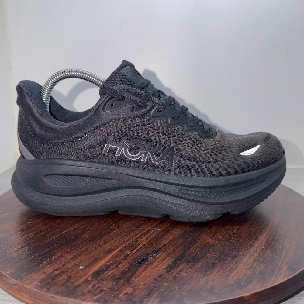 Hoka One One Bondi 9 Men's Size 8 4E Black Running Shoes Sneakers 1162015 BBLC